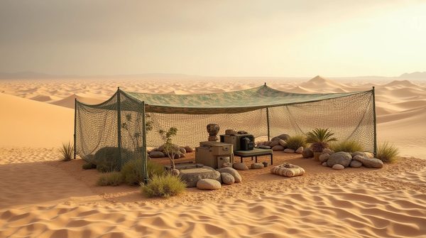Desert camo netting: versatility and protection on arid terrain